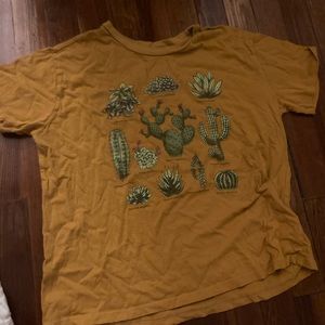 Mustard yellow cactus women’s shirt size large (fits small)